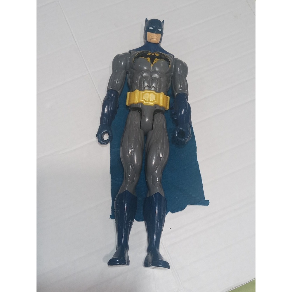 Batman Action Figure 12" DC Comics Super Hero Blue Gray Cape Toy Collectible Fig